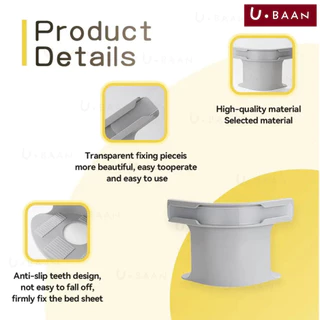 UBAAN 👍พร้อมส่ง👍 ที่รัดมุมที่นอน ตัวยึดมุม ที่ใส่ผ้าปูที่นอนพร้อม แถบล็อคกันลื่น ผ้าปูไม่หลุด