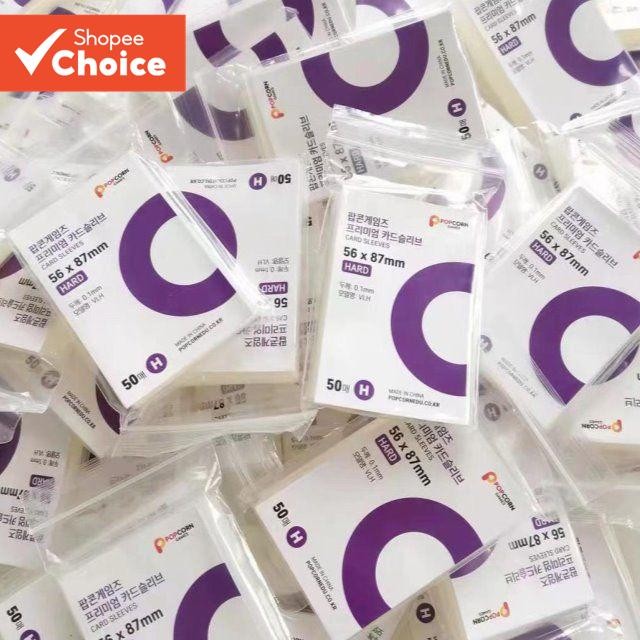 50 ชิ้น Popcorn Card Sleeves Premium Card Sleeves - ฟิล์ม CPP ความชัดเจนสูง | เสร็จสิ้นผ้าไหม 20 ชิ้น, ตัวป้องกันฮาร์ดบางพิเศษ 0.1 มม. สําหรับภาพถ่าย เคป๊อป, โปเกมอน, และโพลารอยด์