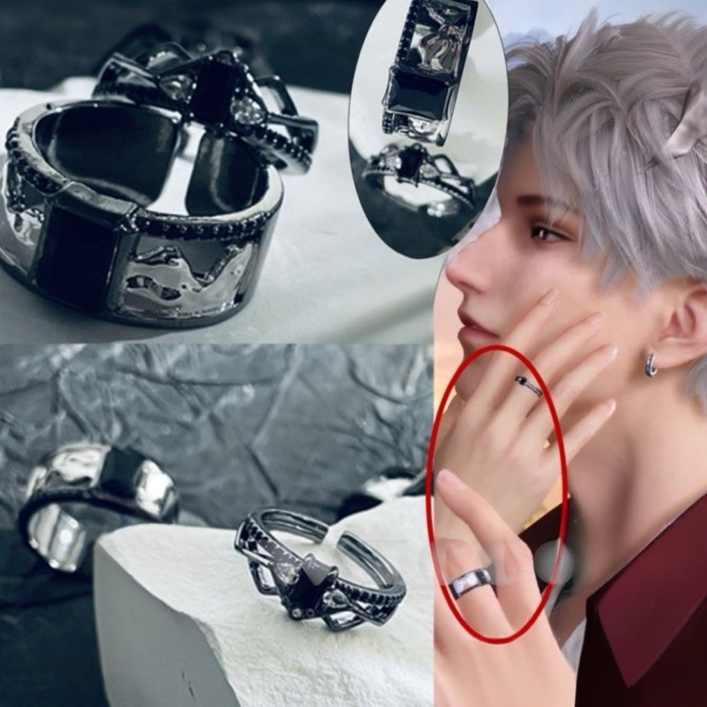 (2 ชิ้น) Sylus LADS คู่แหวนแอฟริกัน 100 แหวนคู่แหวนหมั้น Sylus Love และพื้นที่ลึก