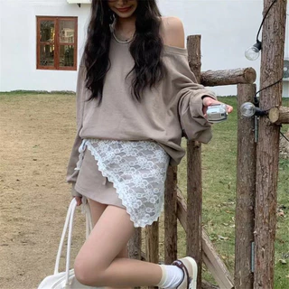 เกาหลีใหม่ลูกไม้ตาข่ายเอวผ้าพันคอชั้นตูดผ้าม่านลูกไม้ผ้าคลุมศีรษะผู้หญิงเอวผ้าพันคอสามเหลี่ยม