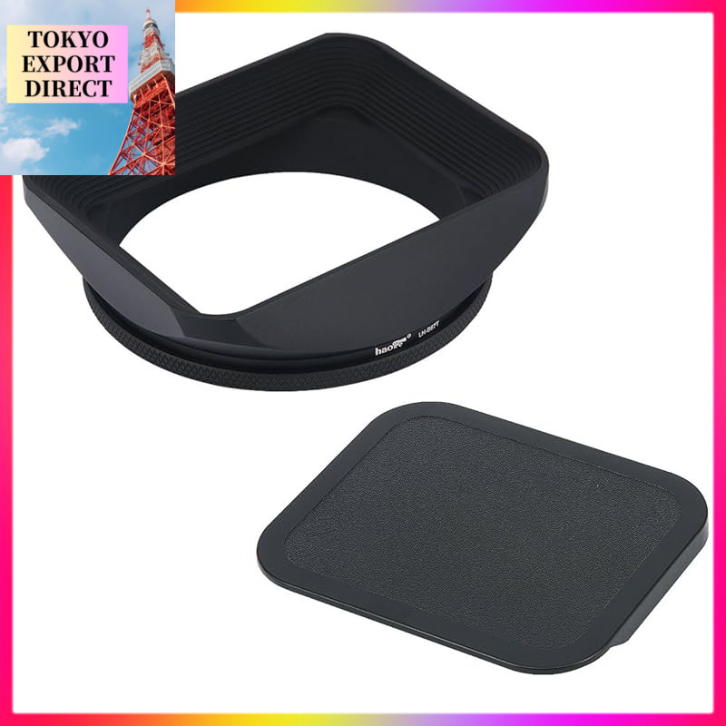 Haoge 67mm Square Metal Screw-On Mount Lens Hood Shade with Cap for 67mm Lenses, lenses with 67mm fi