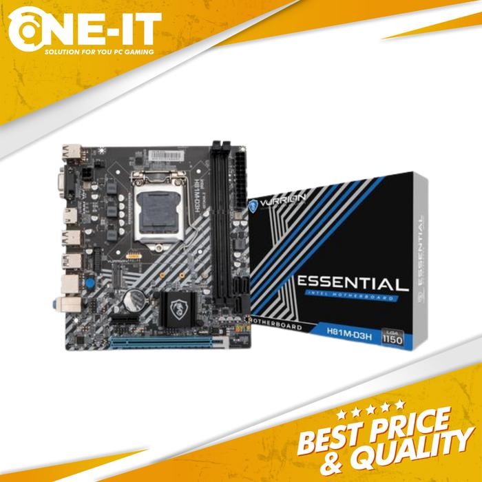 VURRON ESSENTIAL H81M-D3H MOTHERBOARD Intel H81 LGA 1150 DDR3