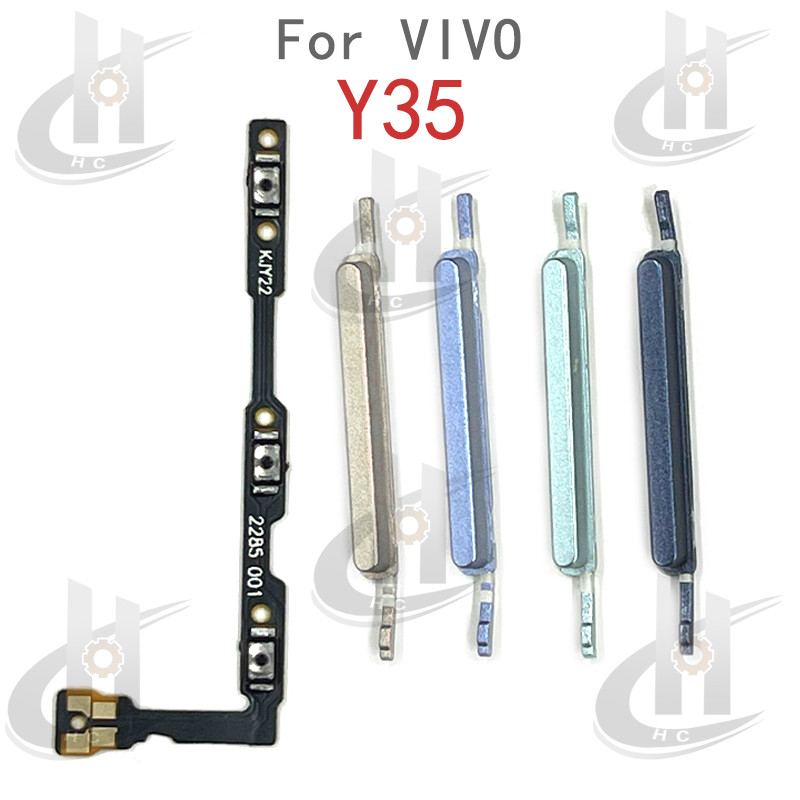 สําหรับ VIVO Y35 4G V2205 ปุ่มด้านข้างปุ่ม Flex Cable Keys ปุ่มปิดระดับเสียงขึ้นและลงปุ่มด้านข้างเปล