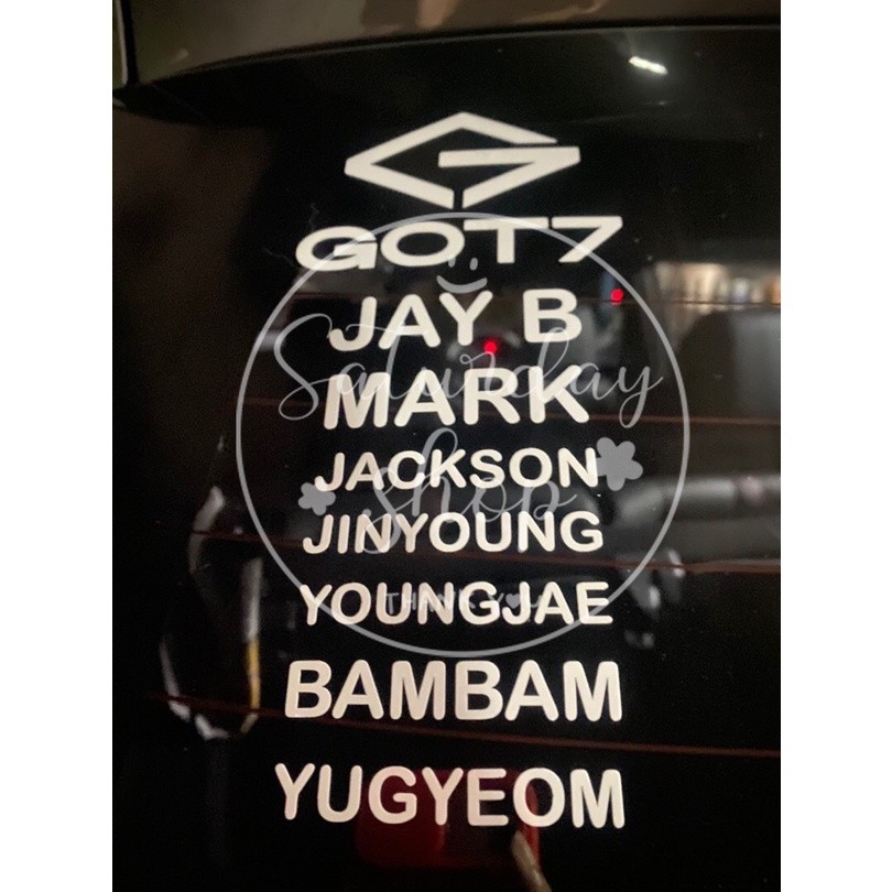 Saturdaysticker 2 - #GOT7 สติ๊กเกอร์ติดรถรายชื่อ ⚠️จัดส่งสินค้าภายใน 3 วัน
