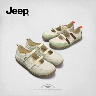รองเท้าแมรี่เจนแท้จาก JEEP ฤดูใบไม้ผลิฤดูร้อน 2025 รองเท้าลำลองแบนระบายอากาศใหม่