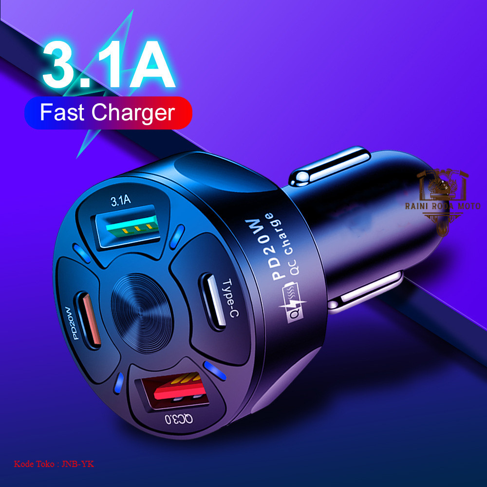 ที่ชาร์จแบตในรถแบบชาร์จเร็ว | PD QC 3.0 ประเภท USB | พอร์ต C 20W - BK358 | คุณภาพระดับพรีเมียม | Hot