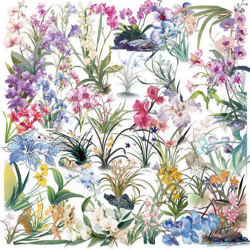 ❉ สติ๊กเกอร์ PET Leafs Series 03 ❉ 50 ชิ้น/เซ็ตกันน้ําแฟชั่น DIY Doodle Decals สติ๊กเกอร์