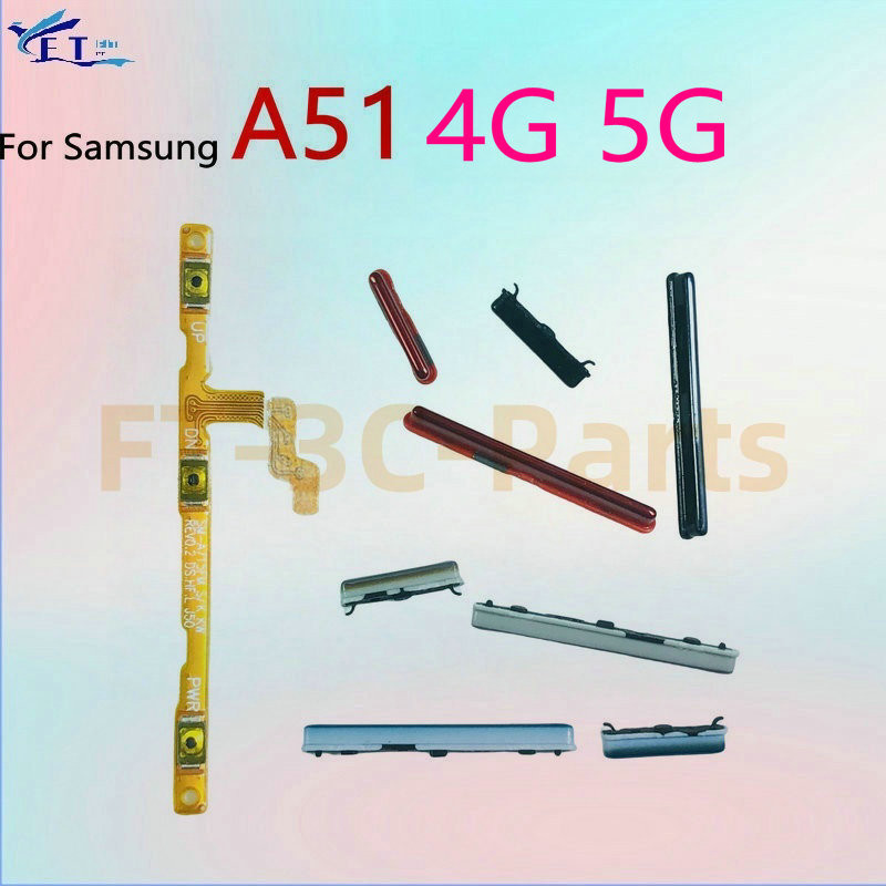 สําหรับ Samsung A51 4G 5G Volume Flex Cable Switch On Off Button Flex Cable Replacement Parts