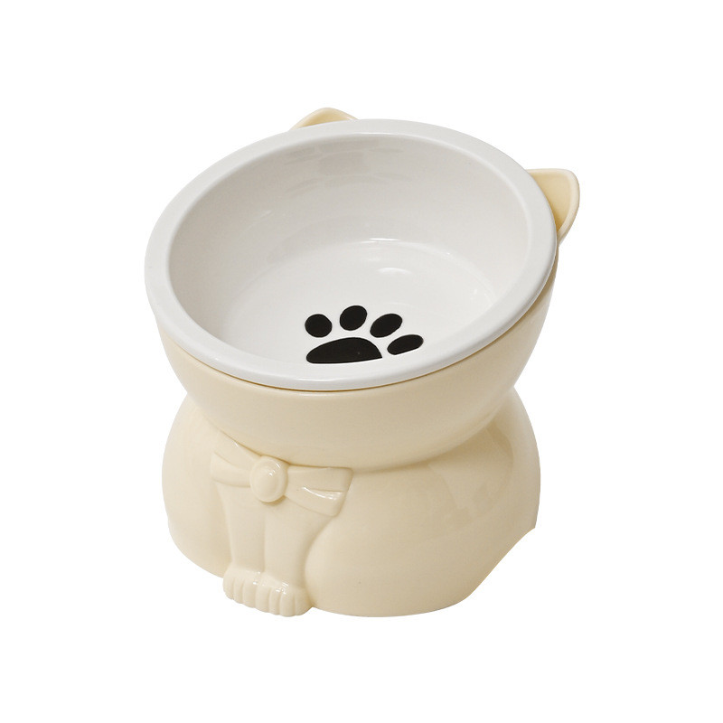 ชามอาหารแมวเซรามิก ชามน้ำแมว 2-in-1 ชามอาหารแมว แบบเอียง สําหรับสัตว์เลี้ยง - รูปที่ 5