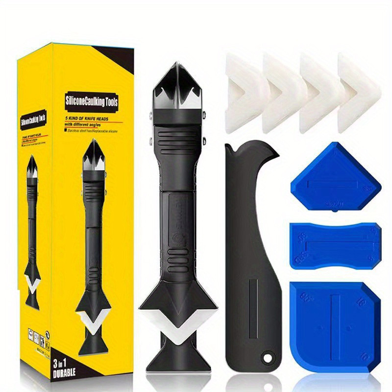 ร้านมิกะ ชุด 9 ชิ้นที่สวยงาม Seam Scraper Handy เครื่องมือ Multi-Function Shovel กาวตัดซิลิโคนโลหะ Scraper Glu