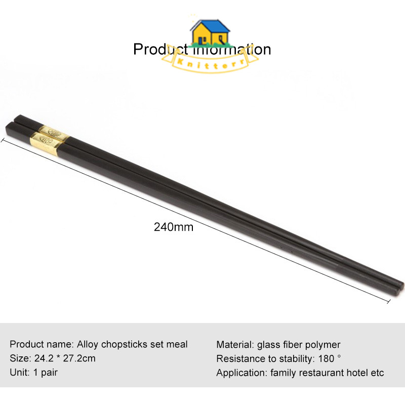 Knitterr ตะเกียบกันลื่น ฆ่าเชื้อด้วยอุณหภูมิสูง ใช้ในครัว โรงแรม ตะเกียบคุณภาพสูง - รูปที่ 5