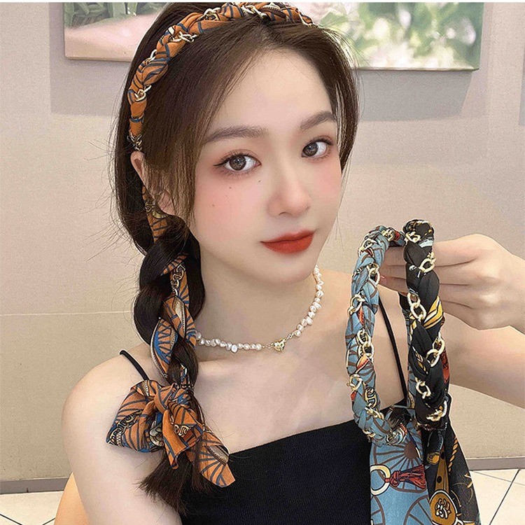 ผ้าผูกผม ที่คาดผม สําหรับผู้หญิง ขนาดเล็กผ้าพันคอ มีหลายสีให้เลือก(พร้อมส่งค่ะ)