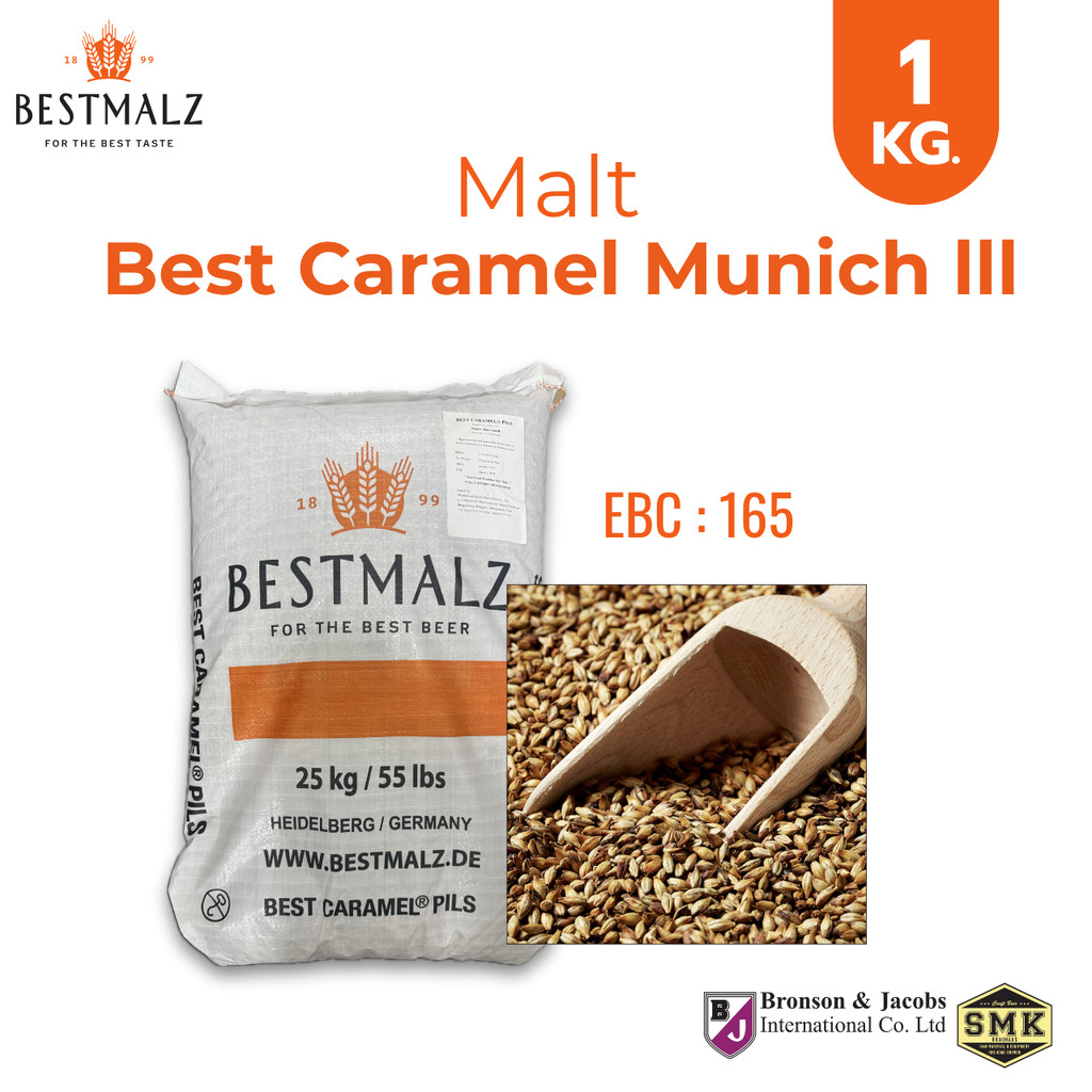 Malt มอลต์ Bestmalz : Best Caramel Munich III 1 Kg. สำหรับทำเบียร์ คราฟท์เบียร์ โฮมบรูว์ โรงเบียร์
