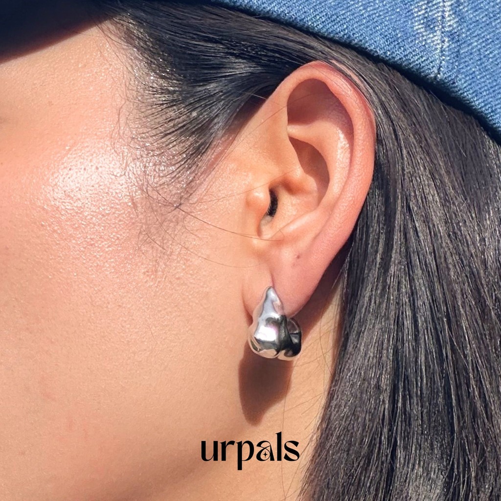 URPALS ต่างหู ต่างหูห่วง Stainless ชุบทอง 18K แมทง่าย ไม่ลอกไม่ดำ โดนน้ำได้