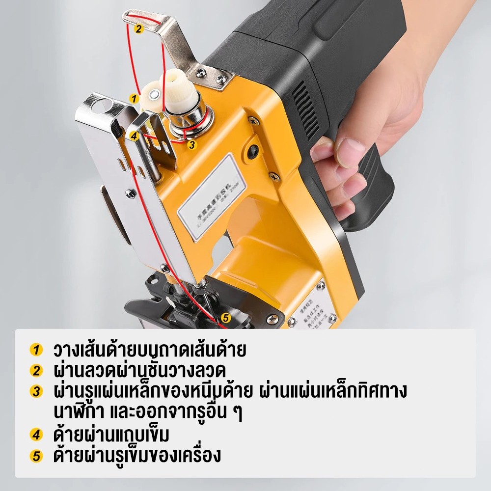 เครื่องเย็บกระสอบ จักรเย็บกระสอบ GK9-886 MJF SEWINGแท้(แถมอุปกรณ์และด้าย3ม้วน) - รูปที่ 5