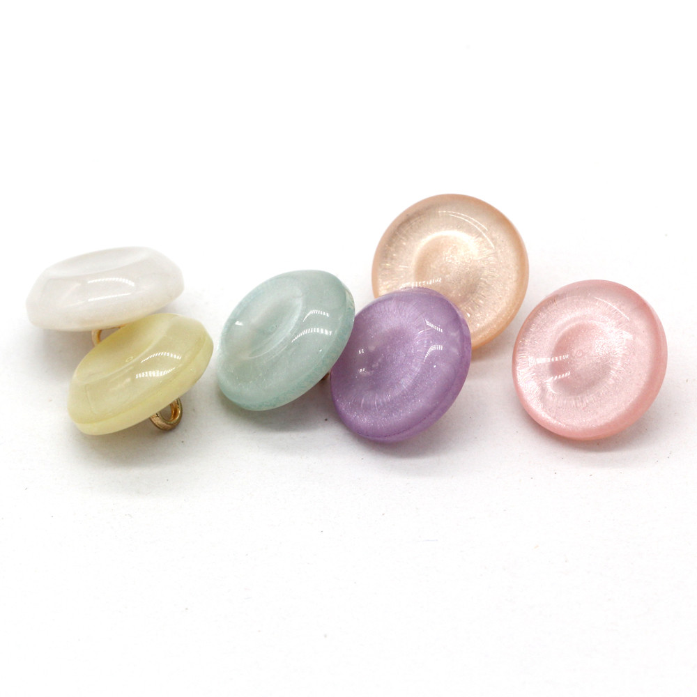 10ชิ้น/เซ็ต10/12/15มิลลิเมตรรอบที่มีสีสันเงามุกปุ่มสําหรับเสื้อผ้าสาวเสื้อคาร์ดิแกนชุดงานฝีมือ ทําเอง เย็บอุปกรณ์