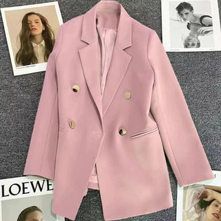 (พร้อมส่ง) รุ่น(A - Blazerกระดุมทอง) เสื้อสูท ผู้หญิง รุ่นใหม่ ดีเทลกระดุม โคเรียสุด ซับในทั้งตัว ผ้าดี