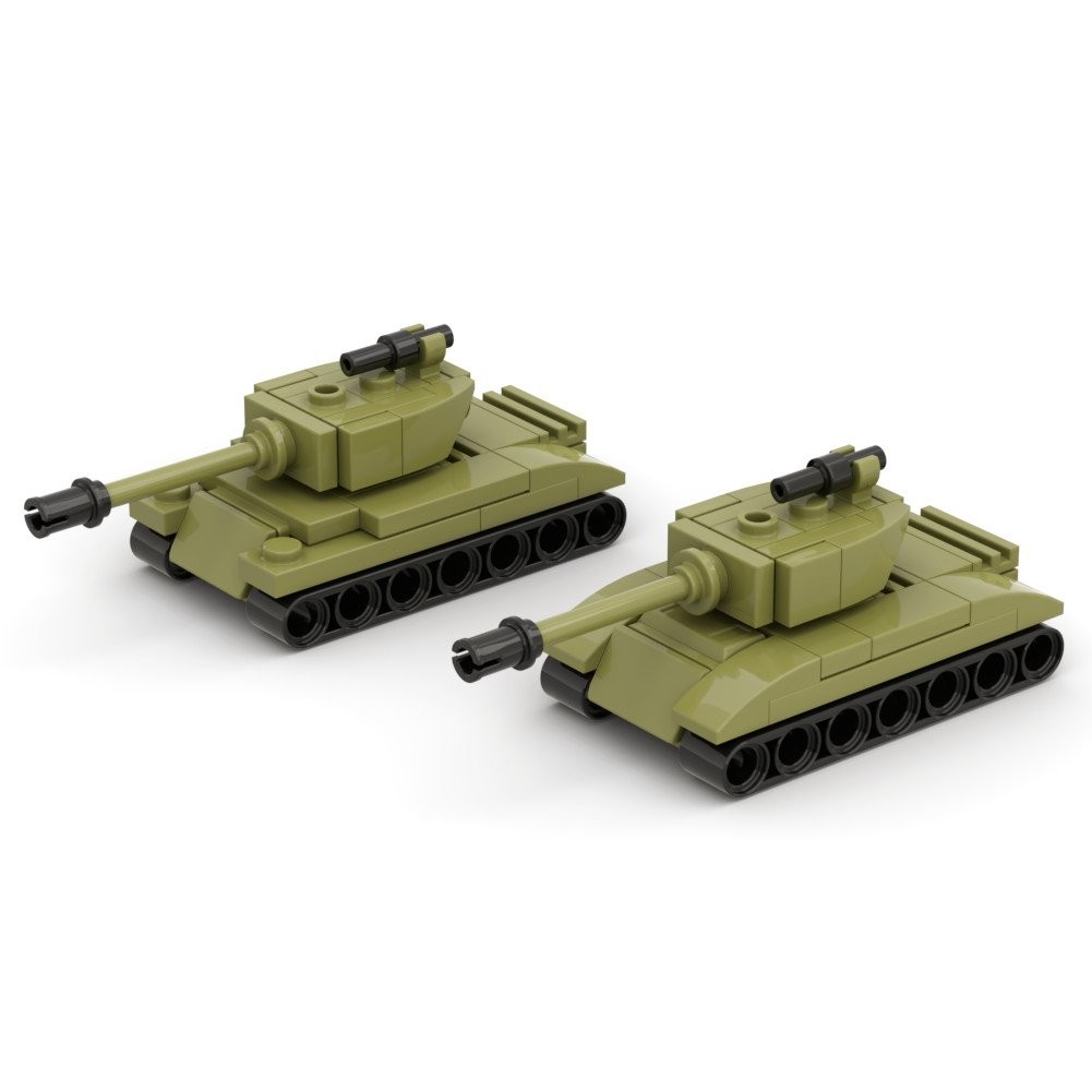 บล็อกตัวต่อรถถัง M26 Pershing ขนาดเล็ก MOC ผลิตภัณฑ์ใหม่