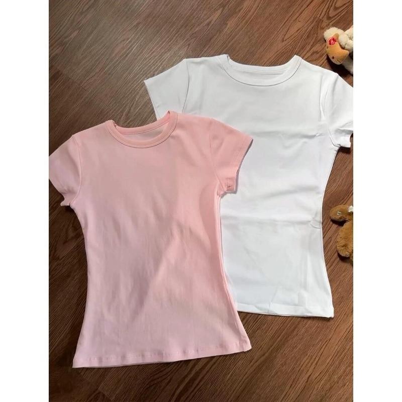 เสื้อยืดแขนสั้นคอไหล่หน้า, เสื้อฤดูร้อนของผู้หญิง, ทรงสกินนี่และสลิมฟิต, ดีไซน์สวย, สไตล์สาวฮอต