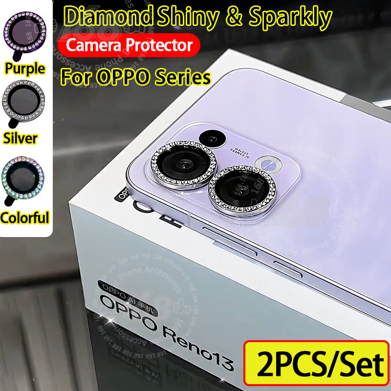 ฟิล์มกล้อง OPPO Reno 13F 14F 15F 12 13 14 13 14 15 Pro Max 5G ฟิล์มกล้อง ฟิล์มกันรอยกล้อง กลิตเตอร์ สําหรับ เลนส์ใส กระจกป้องกัน สําหรับ ฝาหลัง