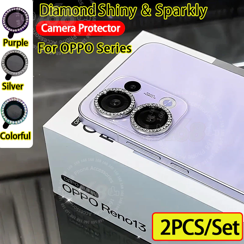 ฟิล์มกล้อง OPPO Reno 13F 14F 15F 16F 12 13 14 13 14 15 16 Pro Max 5G ฟิล์มกล้อง ฟิล์มกันรอยกล้อง กลิตเตอร์ สําหรับ เลนส์ใส กระจกป้องกัน สําหรับ ฝาหลัง