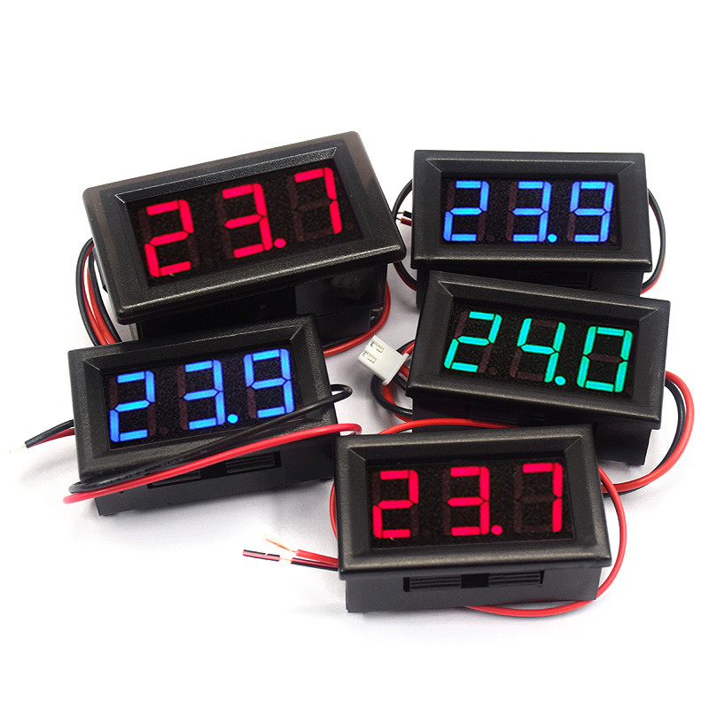 โวลต์มิเตอร์สองสาย DC4.5V-120V DC Digital Display Meter Digital Voltmeter Head Indication Display Di