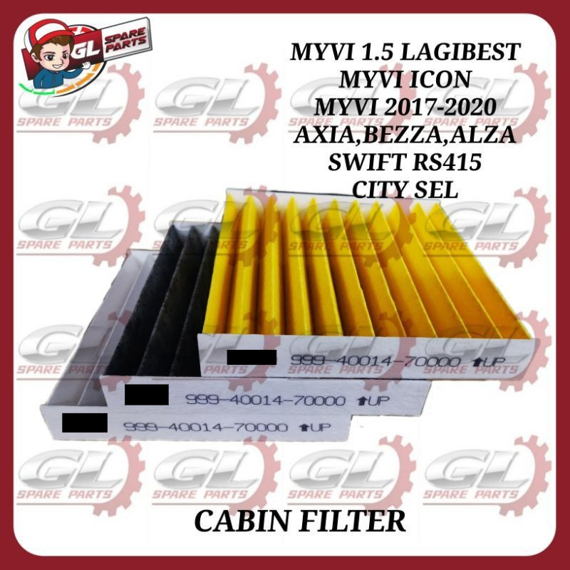 OEM AIR COND CABIN FILTER PERODUA MYVI 2011+ NEW MYVI LB ALZA AXIA BEZZA ARUZ SWIFT CITY SEL (PM2.5)