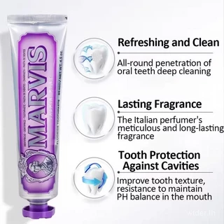 🔥 ยาสีฟัน จากอิตาลี ลื่นสะอาดใช้ดีจริงๆ มาร์วิส มีกลิ่นใหม่ 85ml ฟันลื่นสะอาดใช้ดีจริงๆ Marvis ยาสีฟัน จากอิตาลี