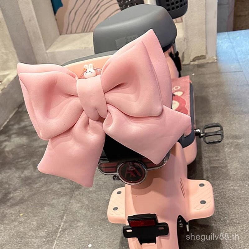 [39,000 คนที่รวบรวม] อุปกรณ์ตกแต่งรถยนต์ไฟฟ้าแบบโบว์ สติ๊กเกอร์ติดท้ายรถจักรยานไฟฟ้า ของตกแต่งเบาะหล