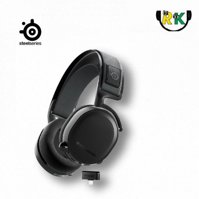 Steelseries Arctis 7+ ชุดหูฟังเกมมิ่งไร้สาย 7.1 Sonar 2.4GHz USB-C สีดํา 61470
