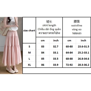 (ส่งจากไทย) กระโปรงยาว กระโปรงเอวสูง เนื้อผ้าอย่างดี ระบาย3ชั้นเดรส เอวยางยืด มีซับในค่ะ ผ้านิ่มยืดใส่สบาย สไตล์ลำลอง