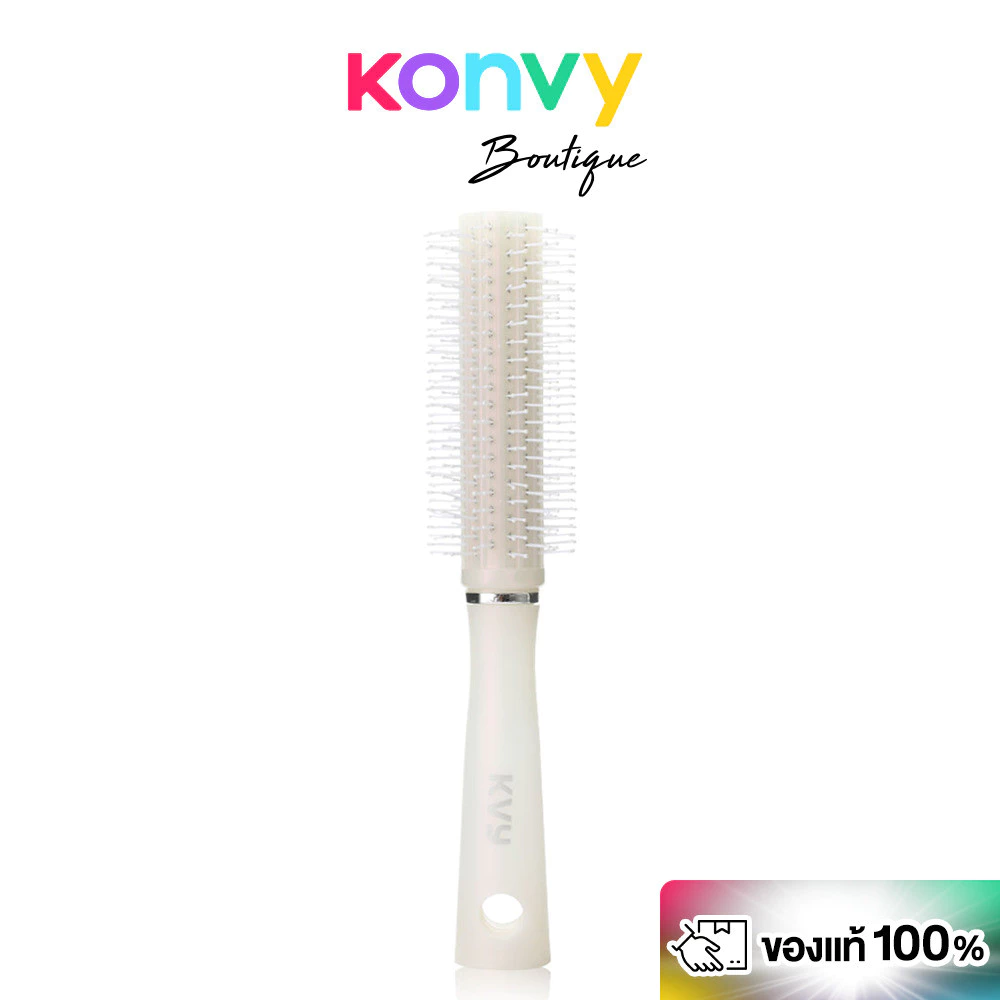 KVY Round Hair Comb หวีจัดแต่งทรงผม สีขาว.