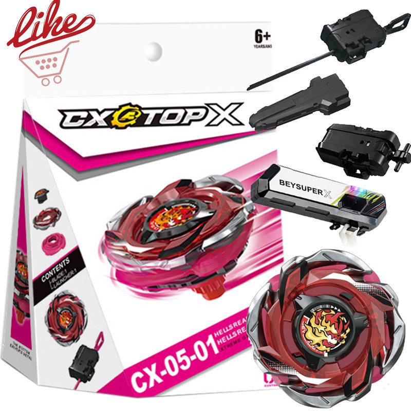 Bey X CX-05 01 Hells Reaper Xtreme พร้อม Launcher Led Grip ชุดสําหรับ Bey Burst ของเล่นเด็กสําหรับเด็กของขวัญวันเกิดเด็ก