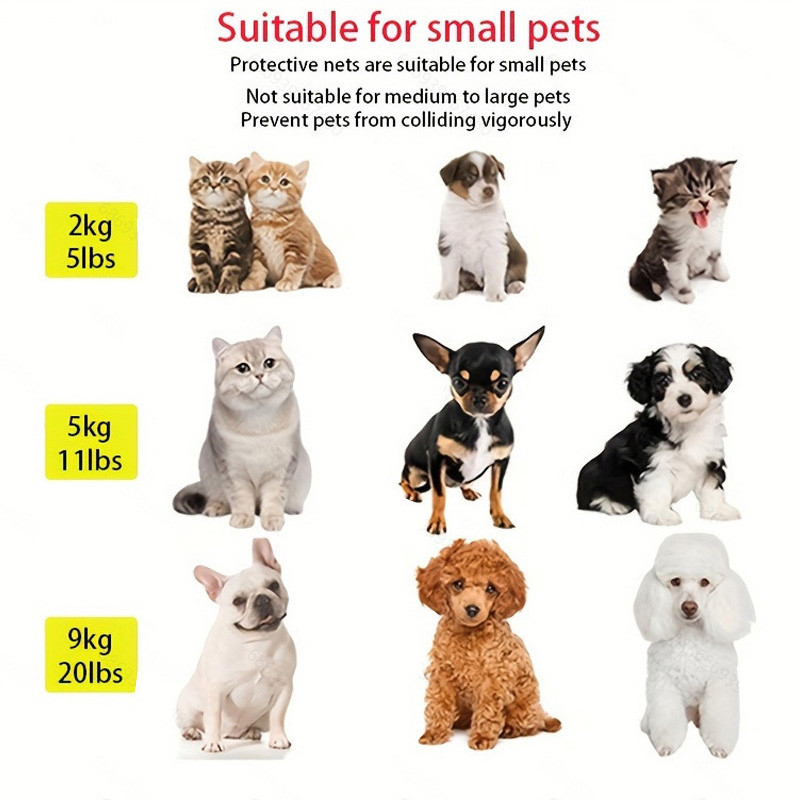 ที่กั้นสัตว์เลี้ยง ตาข่ายแยกสุนัข รั้วกั้นแมว ยืดหดได้ พับเก็บได้ ติดตั้งง่าย แข็งแรง น้ำหนักเบา รั้วกั้นหมา - รูปที่ 3