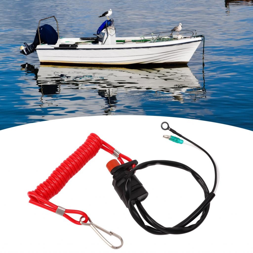 Safety Kill Switch Boat Engine ฉุกเฉินหยุด 65W - 82575‑01 สำหรับ T15 F2.5 F4 F5 F6 HP