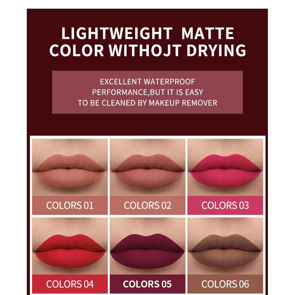Am-azHandaiyan 12 Colours Matte Liquid Lipsticks – กันน้ํา, Non-Stick, Long-Wearing ราคา ถูกที่สุด ดีลบีเคเค แกลเลอรีภาพที่ 6
