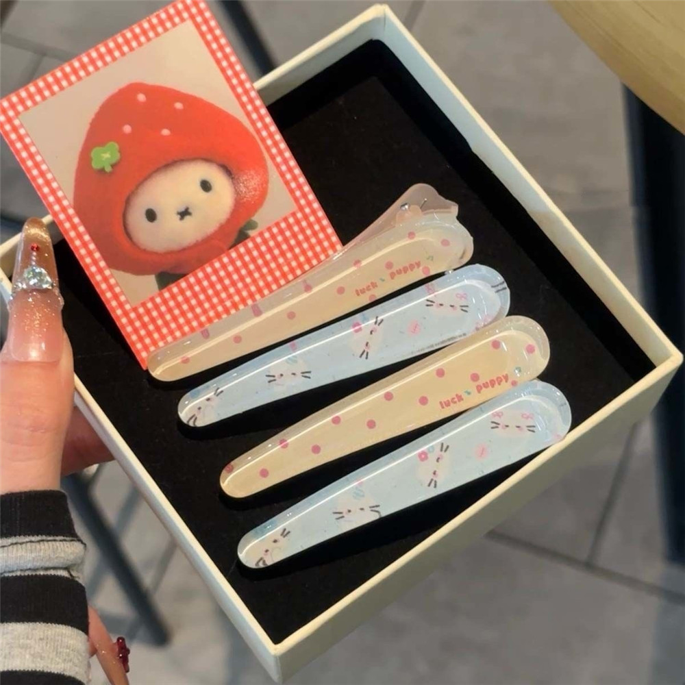 กิ๊บติดผมลูกแมวลายจุดหวานน่ารักสําหรับผู้หญิงหน้าม้าด้านข้างคลิปปากเป็ดเครื่องประดับผมแต่งหน้า - รูปที่ 6