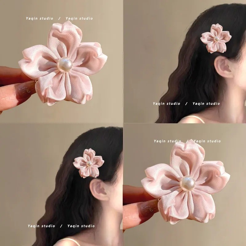 ฤดูร้อน Cherry Blossom Super Fairy ดอกไม้สีชมพู Hairpin น่ารักคลิปหมวกพรีเมี่ยมอเนกประสงค์ด้านข้างคลิปด้านข้าง Hairpin