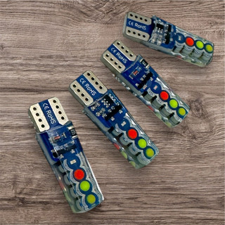 harga(4pcs) lampu T10 sen jelly kedip RGB warna pelangi super terang lampu sen motor
