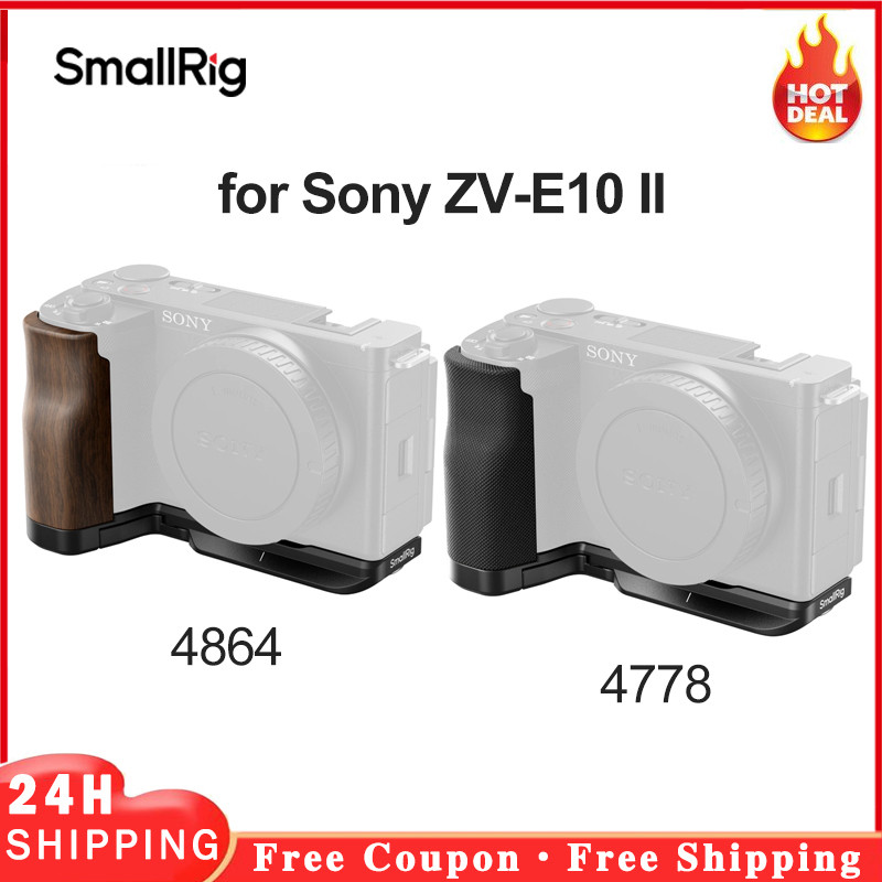 SmallRig L-Shape Mount Plate พร้อมซิลิโคน/ด้ามไม้สําหรับ Sony ZV-E10 II 4864 4778
