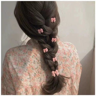 กิ๊บติดผม รูปหัวใจ พีช ดอกไม้ สีขาว สีใส สีชมพู วัสดุเรซิ่น สําหรับผู้หญิง