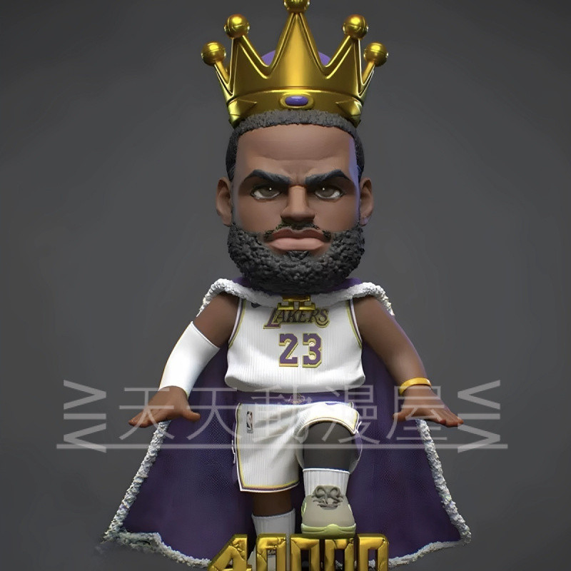 NBA Star Model สินค้าบาสเก็ตบอล King LeBron James Little Emperor LeBron James Doll Decorative Boxed 