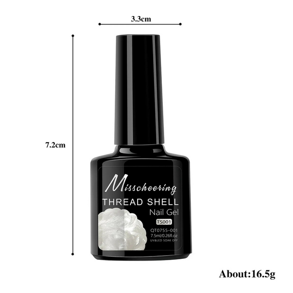 ( เจลเปลือกหอย ) สีเจลทาเล็บ Misscheering THREAD SHELL สำหรับทำลายเล็บเปลือกหอย - รูปที่ 4