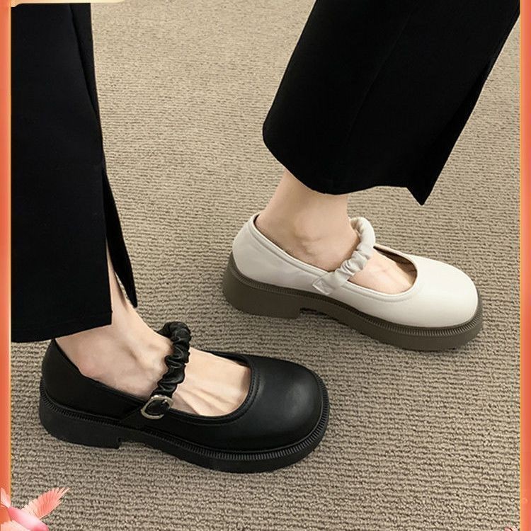 รองเท้าหนังขนาดเล็กย้อนยุคสำหรับฤดูใบไม้ผลิ 设计感百搭防滑潮英伦风格 Z73