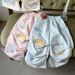 ฤดูใบไม้ผลิ กางเกงคาร์โก้สำหรับเด็กผู้หญิง สไตล์เกาหลี แฟชั่…