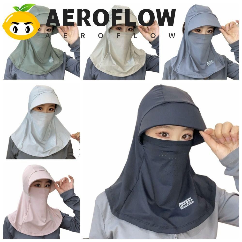 AEROFLOW หมวกกันแดดกันแดด, หมวกป้องกันรังสียูวีฤดูร้อนปีกกว้างสีทึบ, ป้องกันรังสียูวีบางกันฝุ่นยืดหยุ่นหมวกเก็บชาขี่ ราคา ถูกที่สุด ดีลบีเคเค