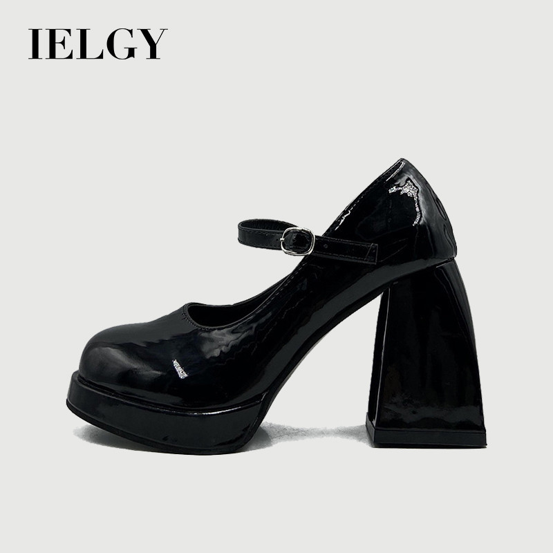IELGY ฝรั่งเศสญี่ปุ่น Hottie Jk Mary Jane รองเท้าผู้หญิงส้นสูงพิเศษบล็อกส้นแพลตฟอร์ม