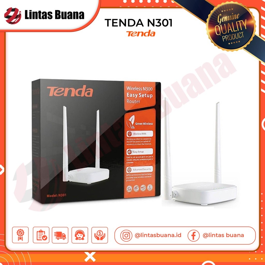 เราเตอร์ไร้สาย N300 Tenda N301