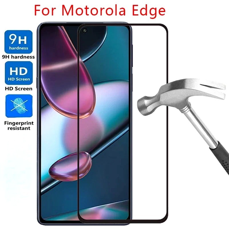 1-3 ชิ้นคลุมทั้งหมด HD สีดําขอบฟิล์มกระจกนิรภัยสําหรับ Motorola Edge X30 S30 S 60 50 30 20 Stylus Edge + 5G UW Neo Pro Lite Fusion 2022 2021 Anti Scratch โทรศัพท์ป้องกันหน้าจอ