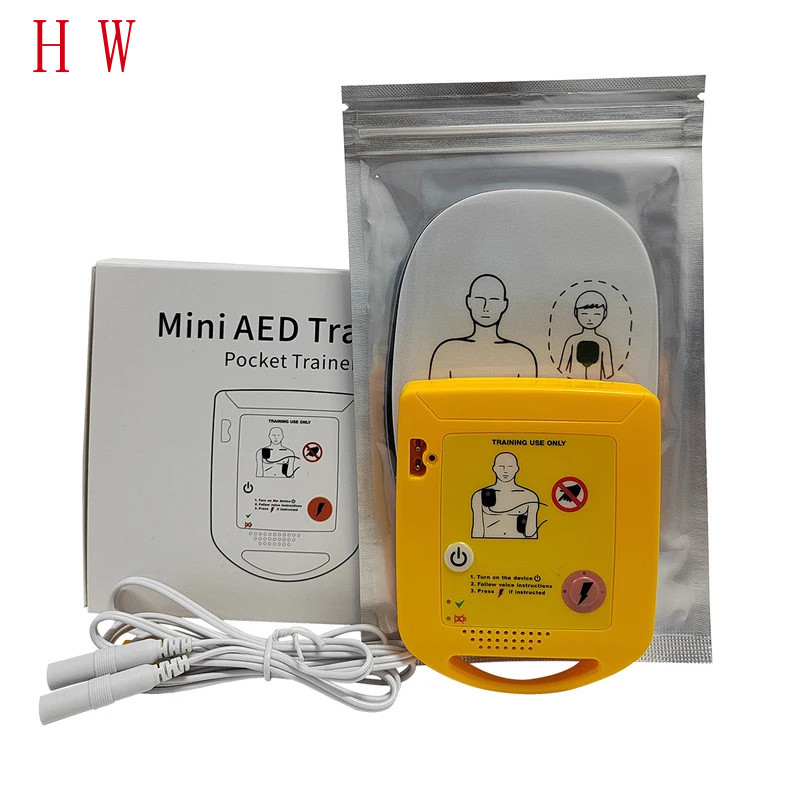 1 ชุด Mini AED Trainer XTF-D009 อุปกรณ์การสอนการฝึกอบรมสําหรับ Cardiopulmonary Resuscitation ภาษาเดี